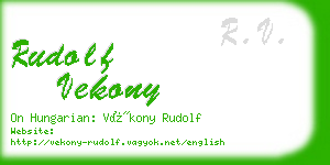 rudolf vekony business card